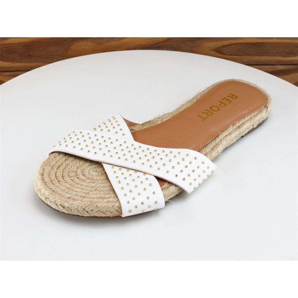 Report Size 5 M‎ Women Sandal Slide White Leather